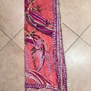 Emilio Pucci pink purple long scarf